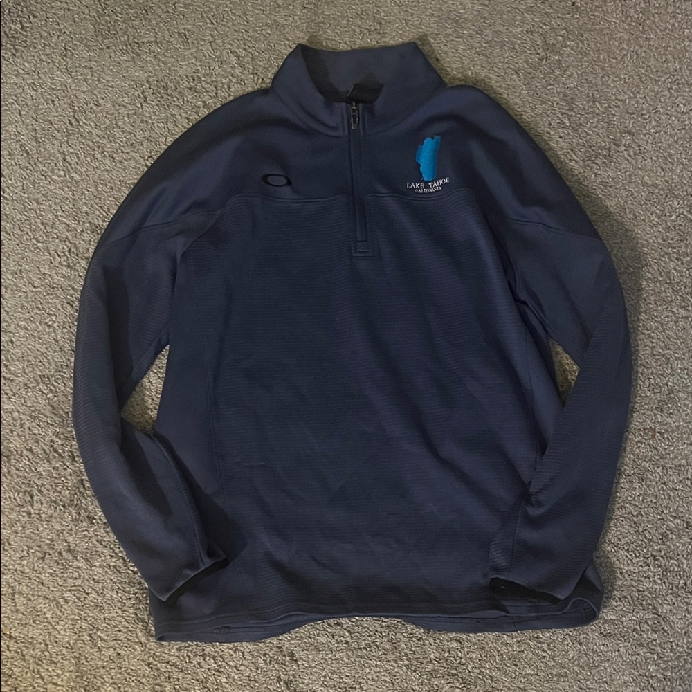 Oakley Dark Blue Zip-Up Sweater